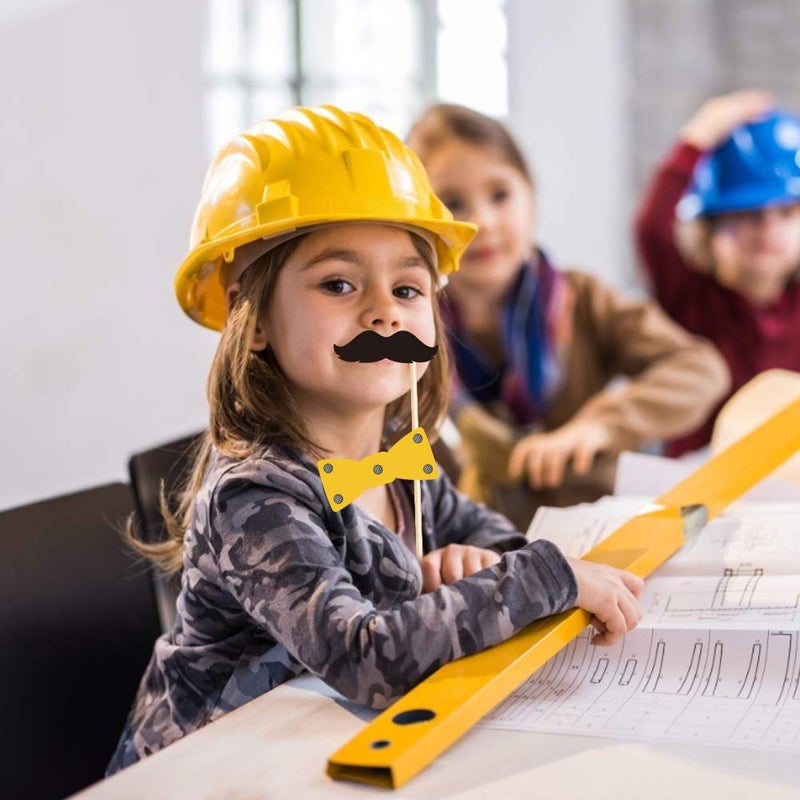 CC HOME 25 Ct Construction Photo Booth Props Construction Party Decorations Kits for Kids Boy Construction Theme Baby Shower,Birthday Party Decorations - Image 5